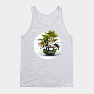 Surreal White Horse on Tank Top